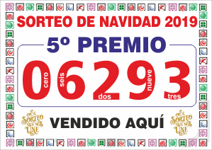 Premio repartido por Loter&iacute;a del Rosario &mdash; Navidad 2019
